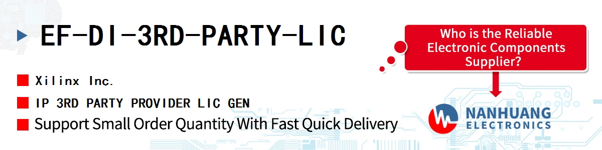 EF-DI-3RD-PARTY-LIC Xilinx IP 3RD PARTY PROVIDER LIC GEN