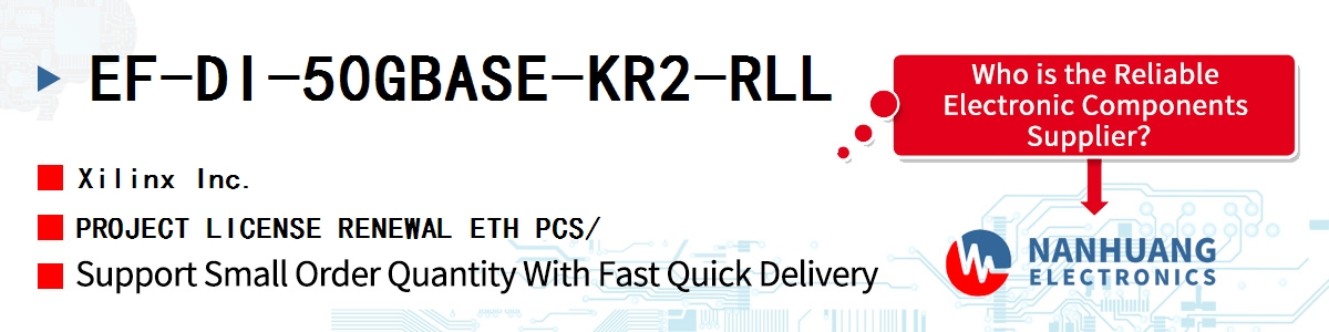 EF-DI-50GBASE-KR2-RLL Xilinx PROJECT LICENSE RENEWAL ETH PCS/