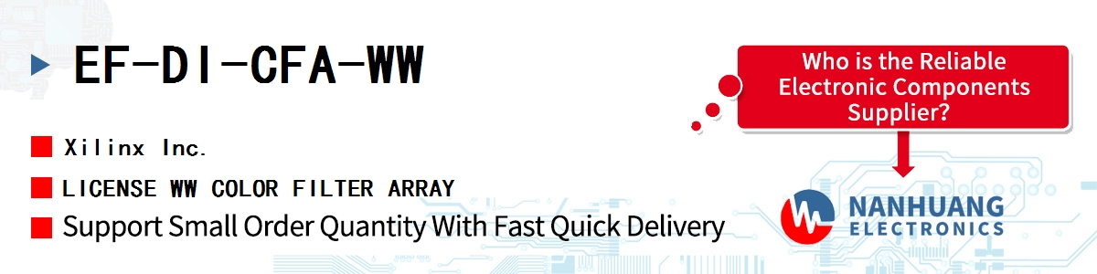 EF-DI-CFA-WW Xilinx LICENSE WW COLOR FILTER ARRAY