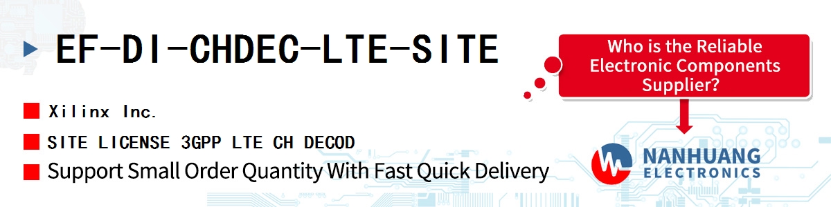 EF-DI-CHDEC-LTE-SITE Xilinx SITE LICENSE 3GPP LTE CH DECOD