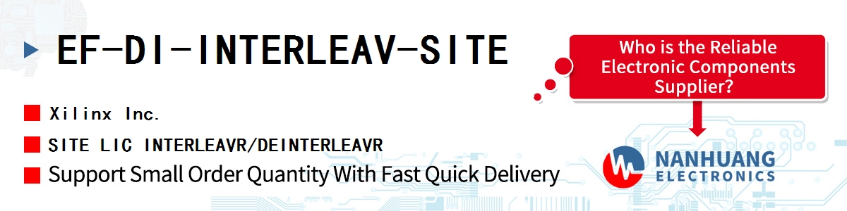 EF-DI-INTERLEAV-SITE Xilinx SITE LIC INTERLEAVR/DEINTERLEAVR