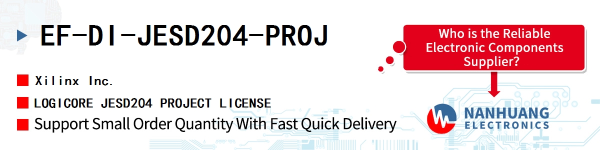 EF-DI-JESD204-PROJ Xilinx LOGICORE JESD204 PROJECT LICENSE