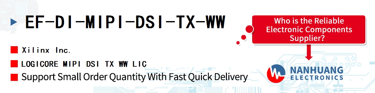 EF-DI-MIPI-DSI-TX-WW Xilinx LOGICORE MIPI DSI TX WW LIC