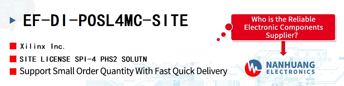 EF-DI-POSL4MC-SITE Xilinx SITE LICENSE SPI-4 PHS2 SOLUTN