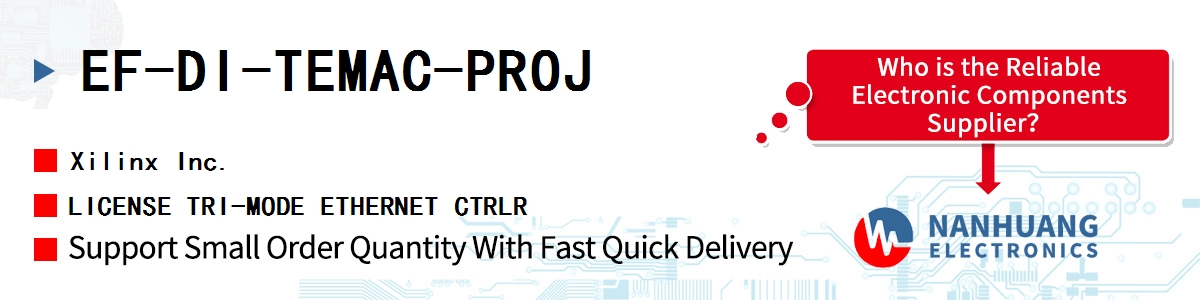 EF-DI-TEMAC-PROJ Xilinx LICENSE TRI-MODE ETHERNET CTRLR