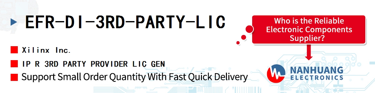 EFR-DI-3RD-PARTY-LIC Xilinx IP R 3RD PARTY PROVIDER LIC GEN