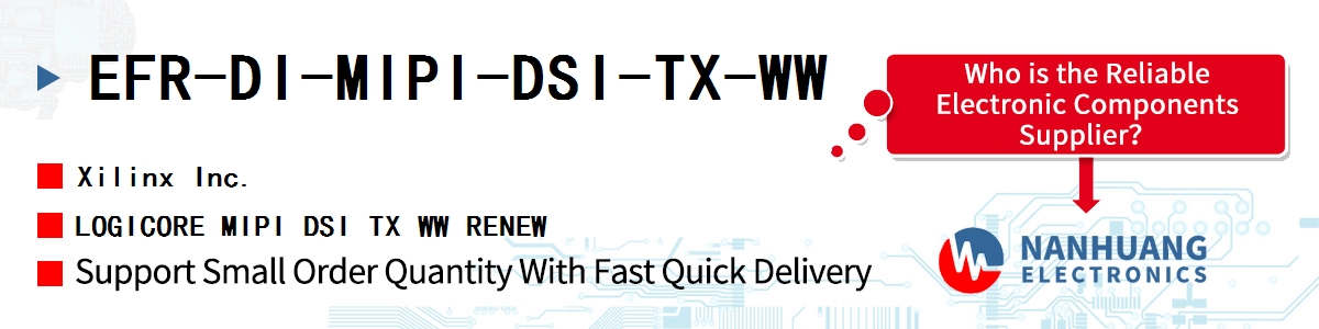 EFR-DI-MIPI-DSI-TX-WW Xilinx LOGICORE MIPI DSI TX WW RENEW