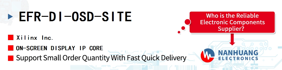 EFR-DI-OSD-SITE Xilinx ON-SCREEN DISPLAY IP CORE