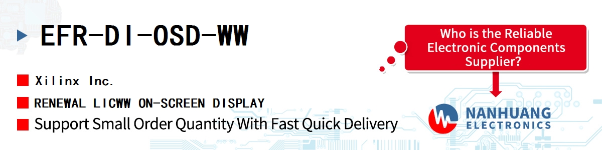 EFR-DI-OSD-WW Xilinx RENEWAL LICWW ON-SCREEN DISPLAY