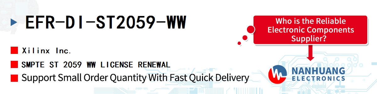 EFR-DI-ST2059-WW Xilinx SMPTE ST 2059 WW LICENSE RENEWAL