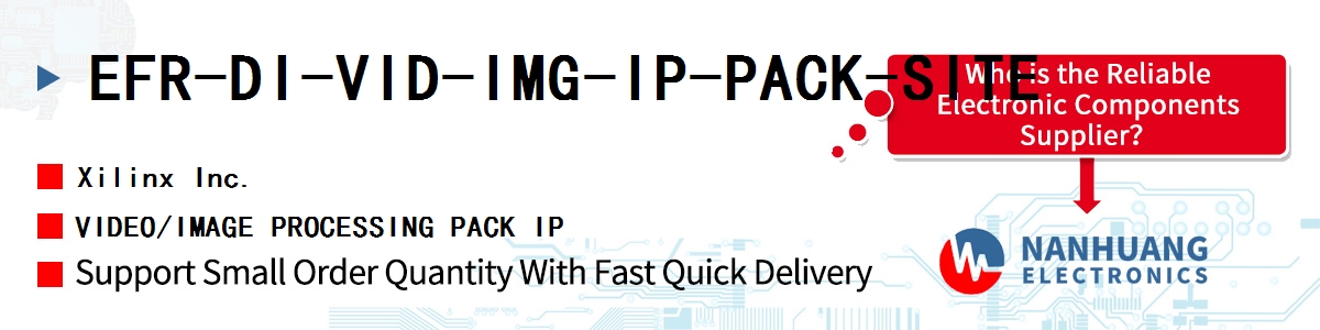 EFR-DI-VID-IMG-IP-PACK-SITE Xilinx VIDEO/IMAGE PROCESSING PACK IP