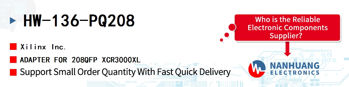 HW-136-PQ208 Xilinx ADAPTER FOR 208QFP XCR3000XL