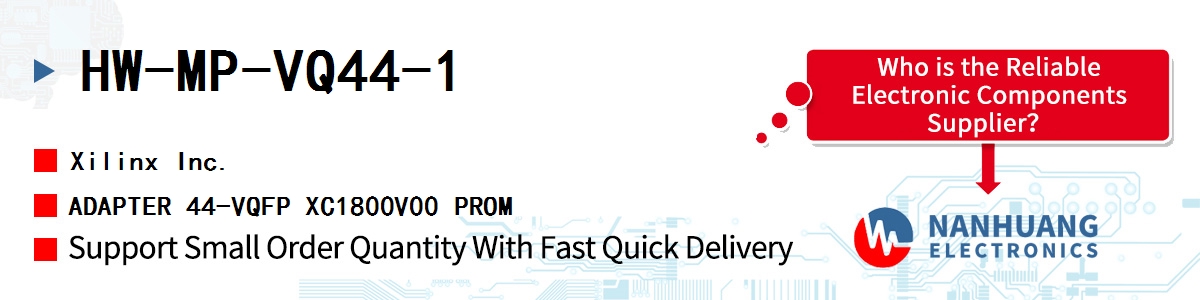 HW-MP-VQ44-1 Xilinx ADAPTER 44-VQFP XC1800V00 PROM