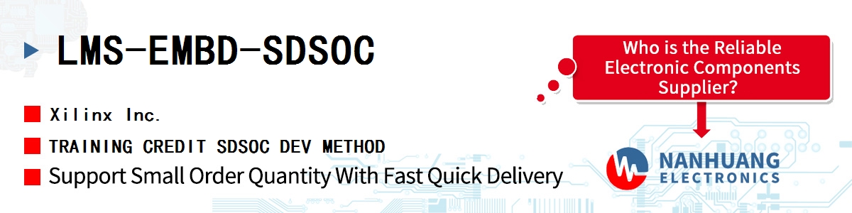 LMS-EMBD-SDSOC Xilinx TRAINING CREDIT SDSOC DEV METHOD