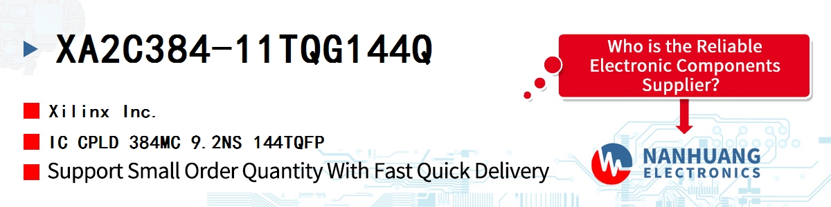 XA2C384-11TQG144Q Xilinx IC CPLD 384MC 9.2NS 144TQFP