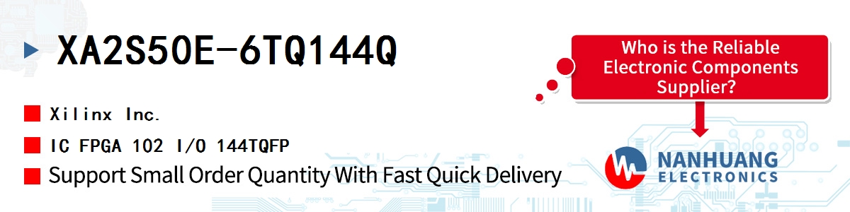 XA2S50E-6TQ144Q Xilinx IC FPGA 102 I/O 144TQFP