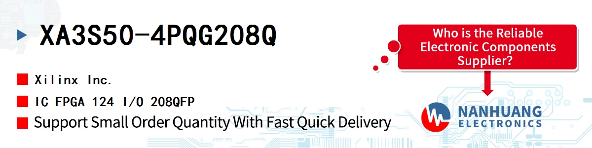 XA3S50-4PQG208Q Xilinx IC FPGA 124 I/O 208QFP