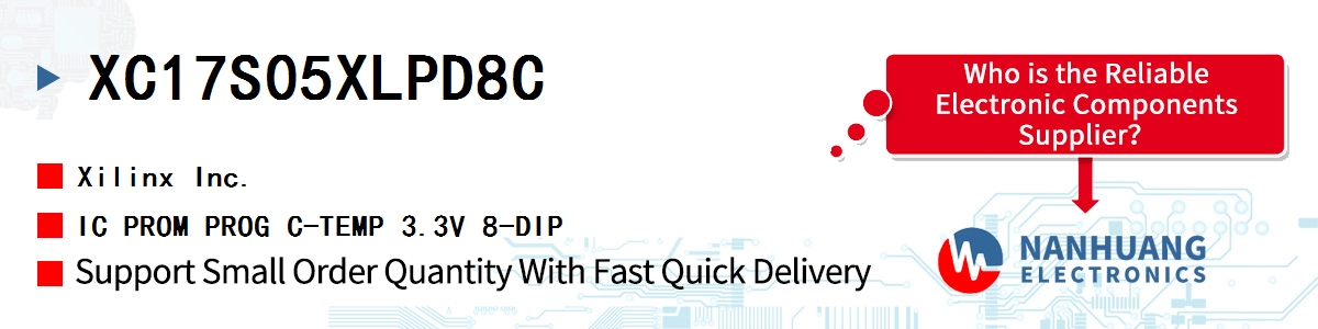 XC17S05XLPD8C Xilinx IC PROM PROG C-TEMP 3.3V 8-DIP