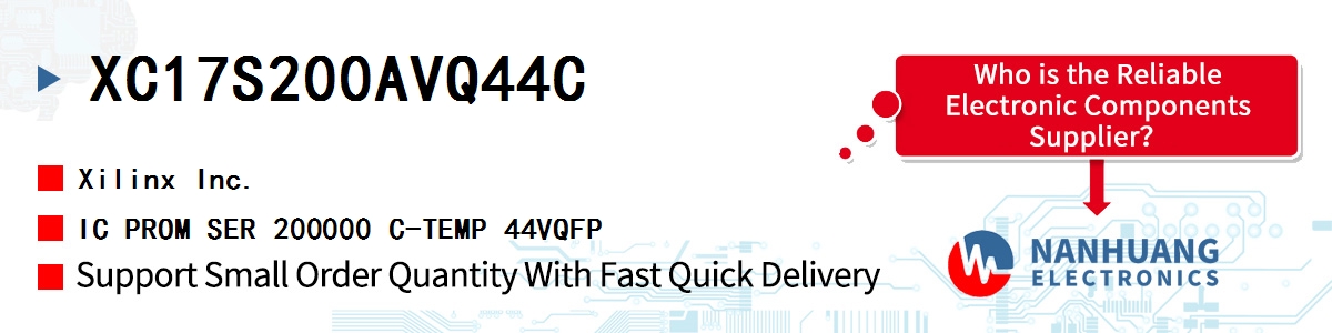 XC17S200AVQ44C Xilinx IC PROM SER 200000 C-TEMP 44VQFP