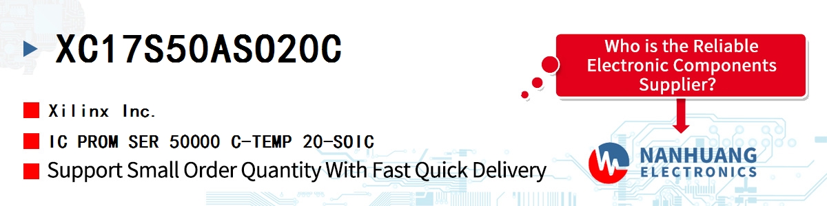 XC17S50ASO20C Xilinx IC PROM SER 50000 C-TEMP 20-SOIC