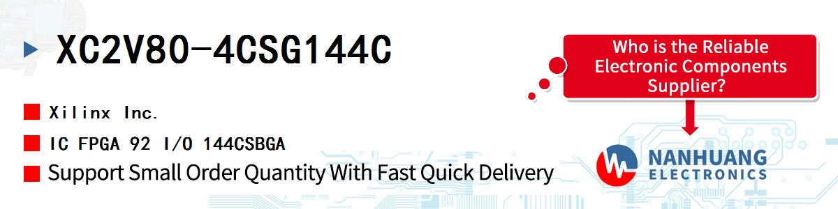 XC2V80-4CSG144C Xilinx IC FPGA 92 I/O 144CSBGA