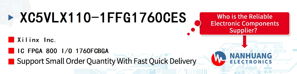 XC5VLX110-1FFG1760CES Xilinx IC FPGA 800 I/O 1760FCBGA