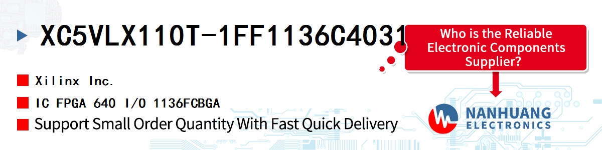 XC5VLX110T-1FF1136C4031 Xilinx IC FPGA 640 I/O 1136FCBGA