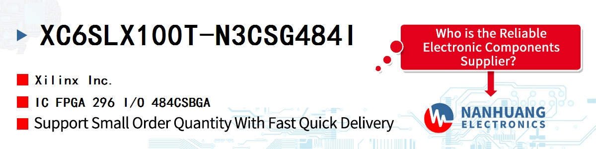 XC6SLX100T-N3CSG484I Xilinx IC FPGA 296 I/O 484CSBGA