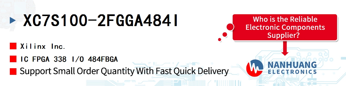 XC7S100-2FGGA484I Xilinx IC FPGA 338 I/O 484FBGA