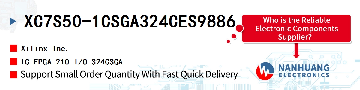 XC7S50-1CSGA324CES9886 Xilinx IC FPGA 210 I/O 324CSGA