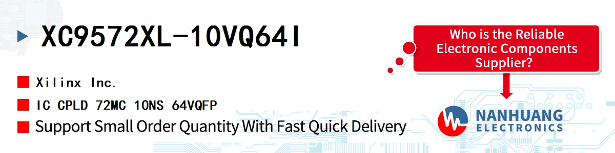 XC9572XL-10VQ64I Xilinx IC CPLD 72MC 10NS 64VQFP