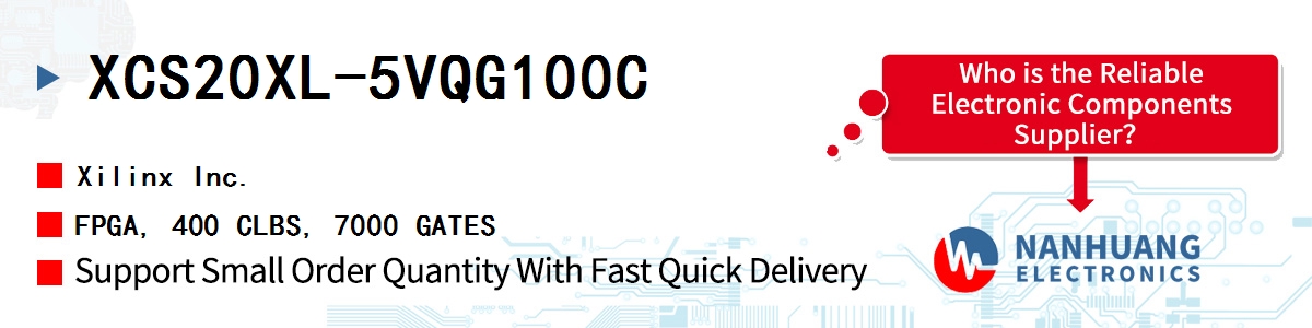 XCS20XL-5VQG100C Xilinx FPGA, 400 CLBS, 7000 GATES