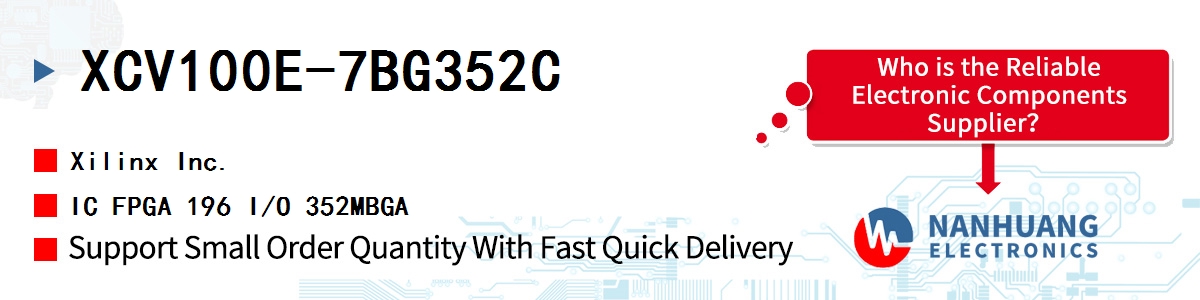 XCV100E-7BG352C Xilinx IC FPGA 196 I/O 352MBGA